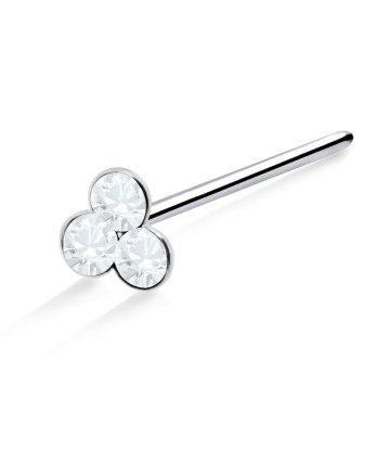 Colorful Stones Silver Straight Nose Stud NSKA-823